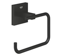 GROHE Start Cube Dérouleur de Papier Toilette Mural sans Couvercle, Fixations Cachées, Métal, A Coller avec GROHE QuickGlue ou à Visser, Noir Mat, 409782430