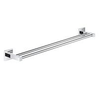 GROHE Start Cube Double Barre Porte-Serviettes pour Salle de Bain, 654 mm, Fixations Cachées avec Vis Incluses, Métal, Chromé, 41104000