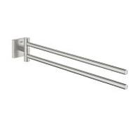 GROHE porte-serviettes Start Cube 40976DC0 Supersteel pivotant 2 bras 44 cm