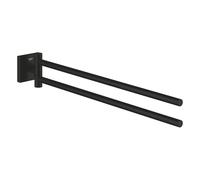 Grohe Start Cube QuickFix Porte serviette - 43.8cm - 2 bras - rotatif - Noir mat 409762430