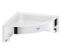 GROHE Tablette de douche d'angle Start Cube – Métal chromé, à coller QuickGlue ou à visser 41106000