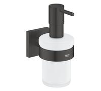 GROHE Distributeur de savon Start Cube 410982430 – 160 ml, support, noir mat