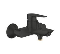GROHE Start Edge - Mitigeur Bain/Douche Apparent avec Inverseur Automatique (Montage Mural, Cartouche Céramique 35 mm, Clapet Anti-Retour Intégré, Bec Bain avec Mousseur) Noir Mat, 241982431