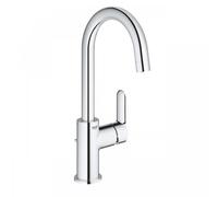 Grohe 23776000 | Start Edge Mitigeur de lavabo monocommande pour salle de bain, DN 15 l-Size, chromé, L