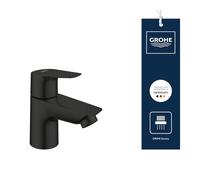 GROHE Start Edge Robinet de Lavabo de Salle de bains, Taille XS, Monofluide, Lave-mains, (Tête Céramique, Économie d’Eau), Noir Mat, 1059632431