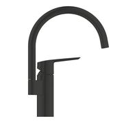 GROHE Mitigeur monocommande Start évier – Bec haut, limiteur température & débit, 150° – Noir mat