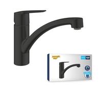 GROHE Mitigeur monocommande de cuisine Start 305302432 – Bec bas, rotation 140°, Noir mat