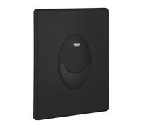 GROHE Start, plaque de commande WC 16x20cm, chasse 2 volumes | Plaque de commande avec fonction start-stop, pour soupape de vidage pneumatique, montage facile (noir mat, 389642430)