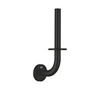 GROHE Porte-papier toilette mural Start en métal avec fixations cachées – Noir mat (G411862430)
