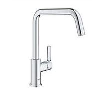 GROHE Robinet de cuisine Start 30630000, bec en U, montage sur fenêtre, chromé