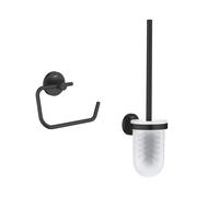 Grohe - START set porte-balai de WC + dérouleur de papier mural, noir mat (411852430-GroheBlackSet1)