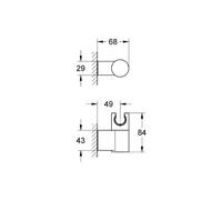 GROHE Support Mural pour Douchette Rainshower 27055000 (Import Allemagne)