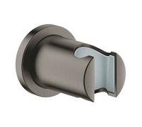 GROHE Support de douchette à main Rainshower non réglable rosace ronde graphite dur brossé
