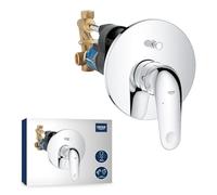 GROHE Swift 24336001 Mitigeur monocommande pour baignoire/douche encastré (avec corps dissimulé, levier en métal, cartouche céramique de 46 mm, inverseur automatique : bain/douche) Chromé