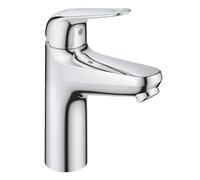 GROHE Swift Mitigeur Monocommande Lavabo, Economie d'Eau, Ouverture Eau Froide, Taille M, Vidage Clic Clac, Installation Facile, Chromé, 24329001