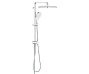 Grohe Tempesta 250 Cube Douche pluie - 73.6cm - pomme de douche 25cm - douchette carrée - 3 jets - avec inverseur - chrome 26977001