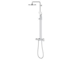 Grohe Tempesta System 210 ensemble de douche pluie apparent - thermostatique - douche de tête Ø 21 cm - douchette ronde - chrome 26811001