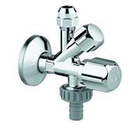 Grohe vanne d'équerre combinée 22035000 2000 / 801 "x 3/8" x 3/4", chromé , rosace murale, non auto-étanche