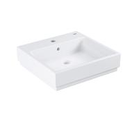 Grohe Cube Ceramique salle de bain à poser 3947800H 50cm, trou pour 2000 avec trop-plein, dos vitré, blanc alpin PureGuard