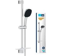 GROHE Vitalio Comfort 110, Ensemble de Douche avec Douchette Carrée 2 jets, Barre 60cm, Flexible 1,75m, Chromé, 26398001