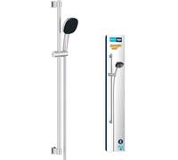 GROHE Vitalio Comfort 110 Ensemble de Douche (Pommeau de Douche 11cm 2 jets, Barre 90cm, Flexible 1.75m), Economie d'Eau, A coller avec GROHE QuickGlue ou à visser, Chromé, 26931001