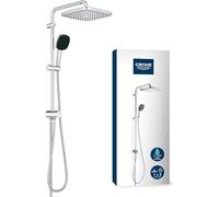 Grohe - Vitalio Comfort 250, Colonne de Douche avec Inverseur Manuel, Douche de Tête 2 jets, Douchette Vitalio Comfort 110 2 jets, Chromé, 26698001