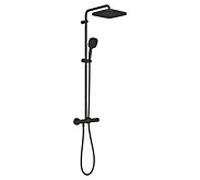 Grohe Vitalio Comfort 250 système de douche 266962431 avec mitigeur thermostatique pour montage mural noir mat