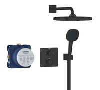 Grohe Système de douche thermostatique Precision 348822430 encastré avec Vitalio Comfort 250, noir mat