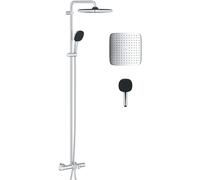 Grohe Vitalio Comfort kit baignoire-douche mural avec thermostat avec douche pluie StarLight Chrome 26984001