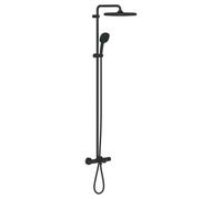 Grohe Vitalio Comfort Système de douche - mitigeur baignoire thermostatique - aquadimmer - tête de douche 25 cm - douchette de 11 cm - noir mat. 269842431