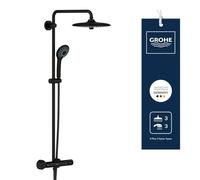 Grohe Vitalio Système 260 Système de douche avec mitigeur thermostatique, 264032432, Couleur: Noir mat