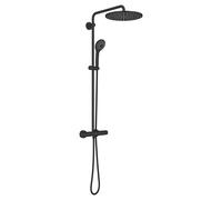 Grohe Vitalio Joy ensemble de douche mural avec thermostat avec douche pluie noir 264002431