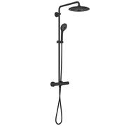 Grohe Vitalio Joy ensemble de douche mural avec thermostat avec douche pluie noir 264032432