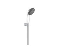 GROHE Vitalio Start 100 Ensemble de douche (Douchette 2 jets Economie d’eau, Support de douche mural Universal non ajustable, Flexible de douche VitalioFlex 1,75m), Chromé, 27950000