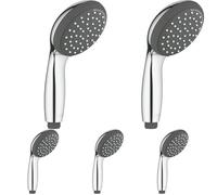 GROHE Vitalio Start 100 Pommeau de douche 2 jets, Buses anticalcaire, Anneau antichoc, Installation simple et nettoyage rapide, Chromé, 27946000 (Import Allemagne) (Lot de 5)