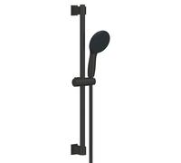Ensemble de douche avec pommeau 2 jets, barre 60cm et flexible 1,75m - GROHE Vitalio Start 110 279482431 - Economie d'eau - Noir Mat
