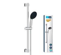 GROHE Vitalio Start 110, Ensemble de Douche avec Douchette Ronde 2 jets, Barre 60cm, Flexible 1,75m, Economie d'Eau, A coller avec GROHE QuickGlue ou à visser, Chromé, 27948001