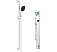 GROHE Vitalio Start 110 Ensemble de Douche (Pommeau de Douche 11cm 2 jets, Barre 90cm, Flexible de douche 1.75m), Economie d'Eau, A coller avec GROHE QuickGlue ou à visser, Chromé, 26955001