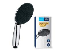 GROHE Vitalio Start 110, Pommeau de Douche Rond 11cm 2 Jets (Pluie/Stimulant), Economie d'Eau, Sélection Facile, Procédé Anti-Calcaire, Chromé, 27946001
