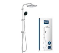 Grohe - Vitalio Start System 250, Colonne de Douche avec Inverseur Manuel, Douche de Tête 25cm 2 jets, Douchette Ronde 11cm 2 jets, Chromé, 26680001