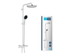 Grohe - Vitalio Start System 250, Colonne de Douche avec Mitigeur Thermostatique, Douchette Vitalio Start 110 2 jets, Flexible 1,75m, Chromé, 26677001