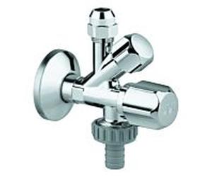 Grohe WHAT Vanne d'angle combiné 22036000 chromé , 1/2 ", auto-étanche