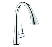 GROHE Mitigeur d'évier Zedra Touch – électronique, d'une seule main, douchette extractible, chrome