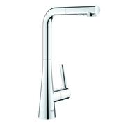 GROHE Zedra Mitigeur monocommandé pour évier, avec douchette extractible Dual, 32553002, Couleur: chrome