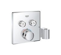 GROHE Mitigeur Grohtherm SmartControl 29125000 encastré, 2 vannes d'arrêt, support douche, chromé