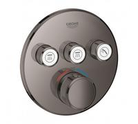 Grohtherm Smartcontrol, Thermostatique pour installation encastrée 3 sorties, Hard Graphite (29121A00)