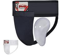 Groin Guard Mix Martial Arts with Plastic Cup X-Small Size ( 24-27 ) Waist Size by Farabi Sports (XS, Black)