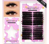 Groinneya Kit De Grappes De Cils Volume Cils De Chat Moelleux Avec Liaison De Cils Et Grappe De Joint Extensions De Cils Bricolage Grappes De Cils.Fe06.