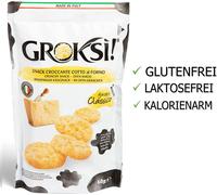 Groksi Classico Snack au fromage d'Italie sans gluten et sans lactose 60g