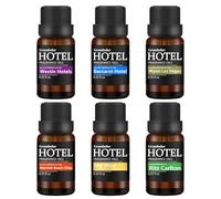 Grombolar Ensemble d'huiles essentielles - Collection hôtel - Coffret cadeau d'huiles essentielles de qualité supérieure pour diffuseurs, soins à domicile, parfum, humidificateurs (hôtel - lot de 6